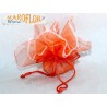 25 VELI Arancio in Organza con Nastrino e Bordino diametro 20 cm