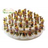 TORTA Bomboniere Cow girls 57 pezzi spicchi fette + 3 Cowgirls al Centro