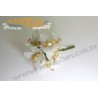 Fiore Farfalla in Organza colore Bianco per Bomboniere e Confezioni