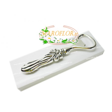 Apribottiglia in metallo color argento 12cm