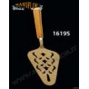 Bomboniere Stock Claraluna Rotella TagliaPizza con manico ramato 15cm linea Swag