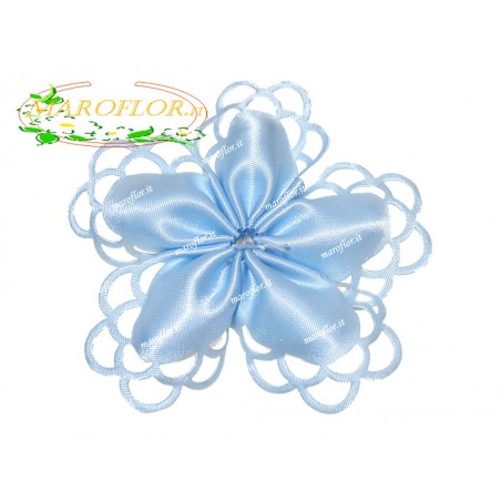 Coccarda Portaconetti colorata Azzurra con confetti Orefice