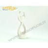 Bomboniera Sposi Fidanzati in Ceramica Bianca h16cm con Astuccio