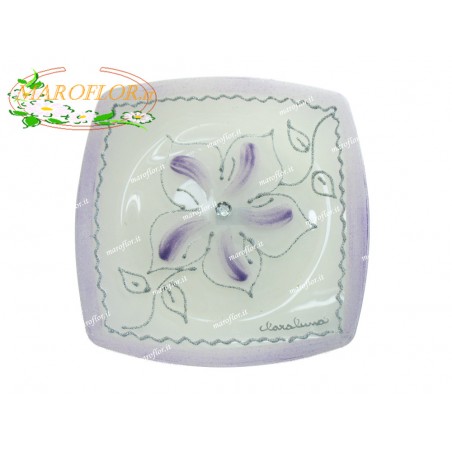 BOMBONIERE CLARALUNA 7307 PIATTO CON DECORO GLICINE
