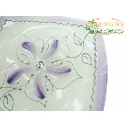 BOMBONIERE CLARALUNA 7307 PIATTO CON DECORO GLICINE