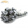 Cornucopia Argentata 15cm con strass Stock in Resina con Astuccio Fondo e Coperchio
