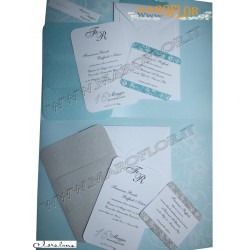 BOMBONIERE CLARALUNA 7912 TECA TRASPARENTE 8,5 cm con RIPIANO, CONFETTI OREFICE e NASTRO ORGANZA