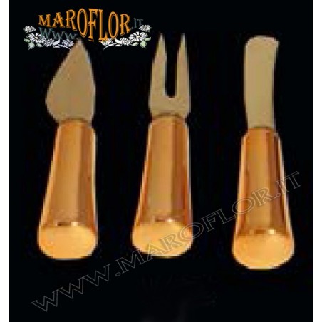 Bomboniere Stock Claraluna Rotella TagliaPizza con manico ramato 15cm linea Swag
