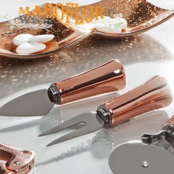 Bomboniere Stock Claraluna Rotella TagliaPizza con manico ramato 15cm linea Swag