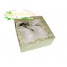 BOMBONIERE CLARALUNA 7011 Set OLIO ACETO SALE PEPE in PORCELLANA Bianca e Silver