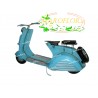 VESPA LAMBRETTA 26 cm d'epoca in Lamiera Azzurra con Faro Tondo