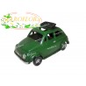 AUTO  d'epoca Verde 12 cm con tettuccio aperto e 2 Fari Tondi