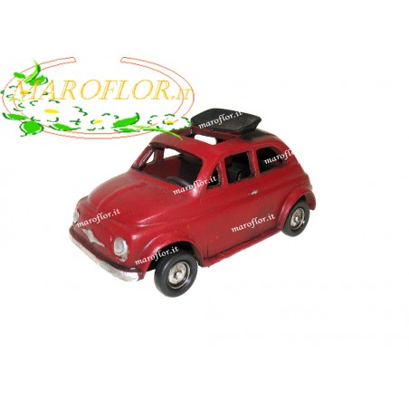 AUTO  d'epoca Rossa 12 cm con tettuccio aperto e 2 Fari Tondi