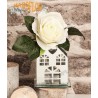 Bomboniera Claraluna 18553 Casetta Vaso Mono Fiore Rosa