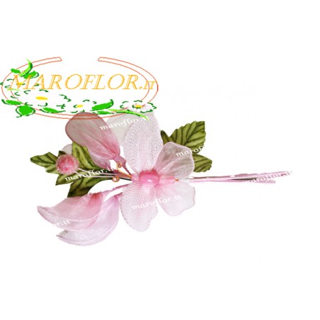 FIORE FARFALLA ROSA Bomboniere Segnaposti Ringraziamenti Portaconfetti