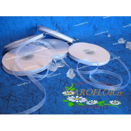 Nastro in Organza Bianco 6 mm x 50 metri Bomboniere