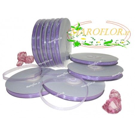 Nastro in Organza Lilla Glicine 6 mm x 50 metri Bomboniere