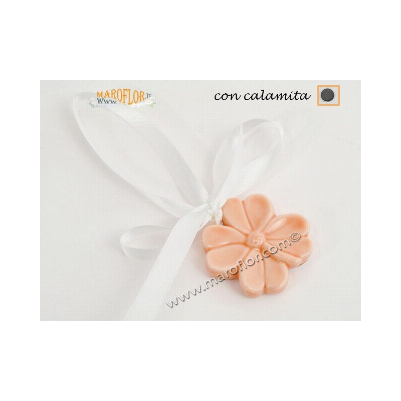 Calamita Magnete Quadrifoglio in Ceramica 5cm Appendino