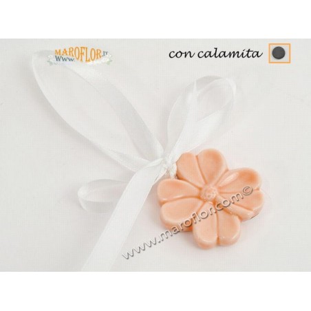 Calamita Magnete Quadrifoglio in Ceramica 5cm Appendino