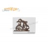 Bomboniere Claraluna 14621 Pannello in legno color bianco con soggetto vespa in legno color marrone Linea Copenaghen