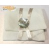 PortaConfetti Claraluna in Tessuto 8cm con Bottone Madreperlato