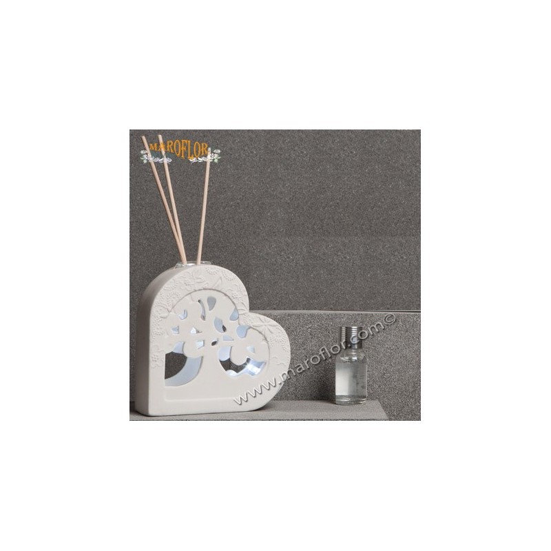 Bomboniera Claraluna 20092 Cuore Diffusore e Led 11cm con kit essenza