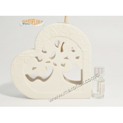 Bomboniera Claraluna 20092 Cuore Diffusore e Led 11cm con kit essenza