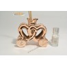 Bomboniera Claraluna 20171R Diffusore Carrozza cuori oro rosa