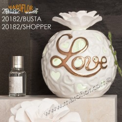 Bomboniera Claraluna 20182 Diffusore Sfera con Fiore Love Cuori Led