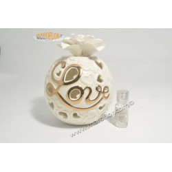Bomboniera Claraluna 20182 Diffusore Sfera con Fiore Love Cuori Led