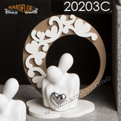 Bomboniera Claraluna 20203C Coppia Busto cuore