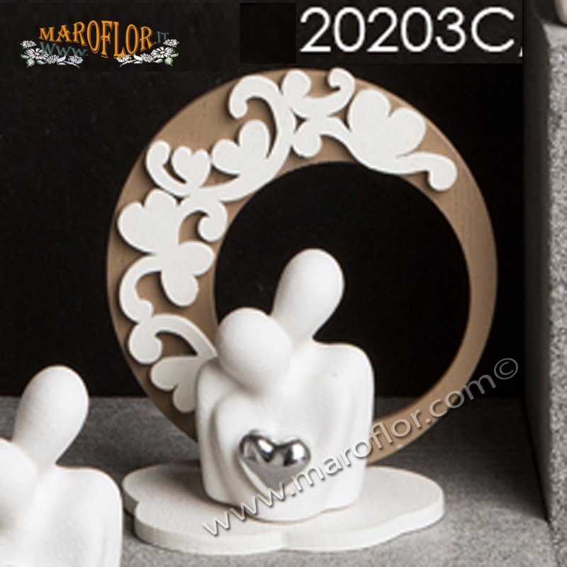 Bomboniera Claraluna 20203C Coppia Busto cuore