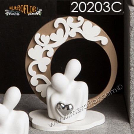 Bomboniera Claraluna 20203C Coppia Busto cuore