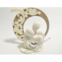 Bomboniera Claraluna 20203C Coppia Busto cuore
