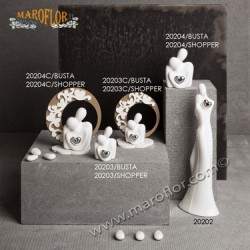 Bomboniera Claraluna 20204C Coppia Busto cuore