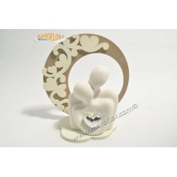 Bomboniera Claraluna 20204C Coppia Busto cuore