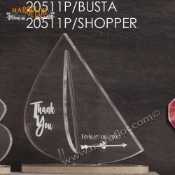 Bomboniera Claraluna CL20511P Icona Barca 10cm Personalizzabile