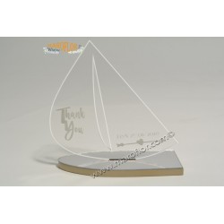 Bomboniera Claraluna CL20511P Icona Barca 10cm Personalizzabile
