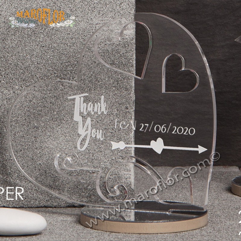 Bomboniera Claraluna CL20512P Icona Cuore 10cm Personalizzabile