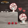 Bomboniera Claraluna CL20901 Gufo Laurea con Albero della Vita rosso 10cm