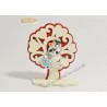 Bomboniera Claraluna CL20902 Gufo Laurea con Albero della Vita rosso 10cm