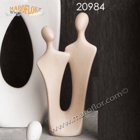 Bomboniera Claraluna CL20984 Coppia Sposi Fidanzati Tortora