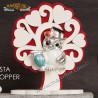 Bomboniera Claraluna CL20902 Gufo Laurea con Albero della Vita rosso 10cm