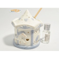 Bomboniera Claraluna CL20914 Carosello Profumatore 10cm azzurro