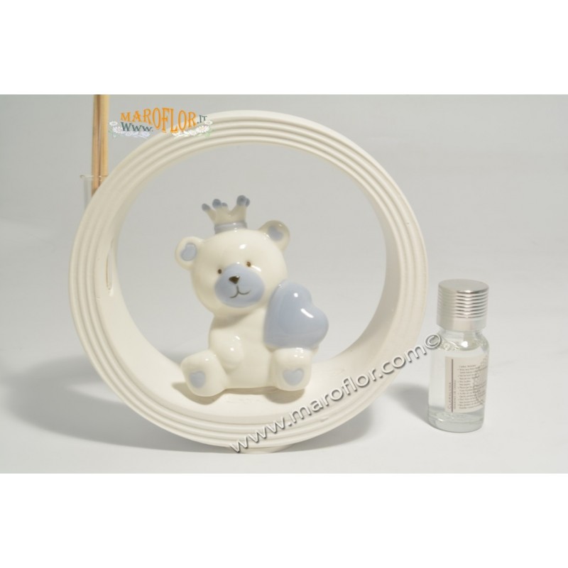 Bomboniera Claraluna CL20922G diffusore Orsetto azzurro