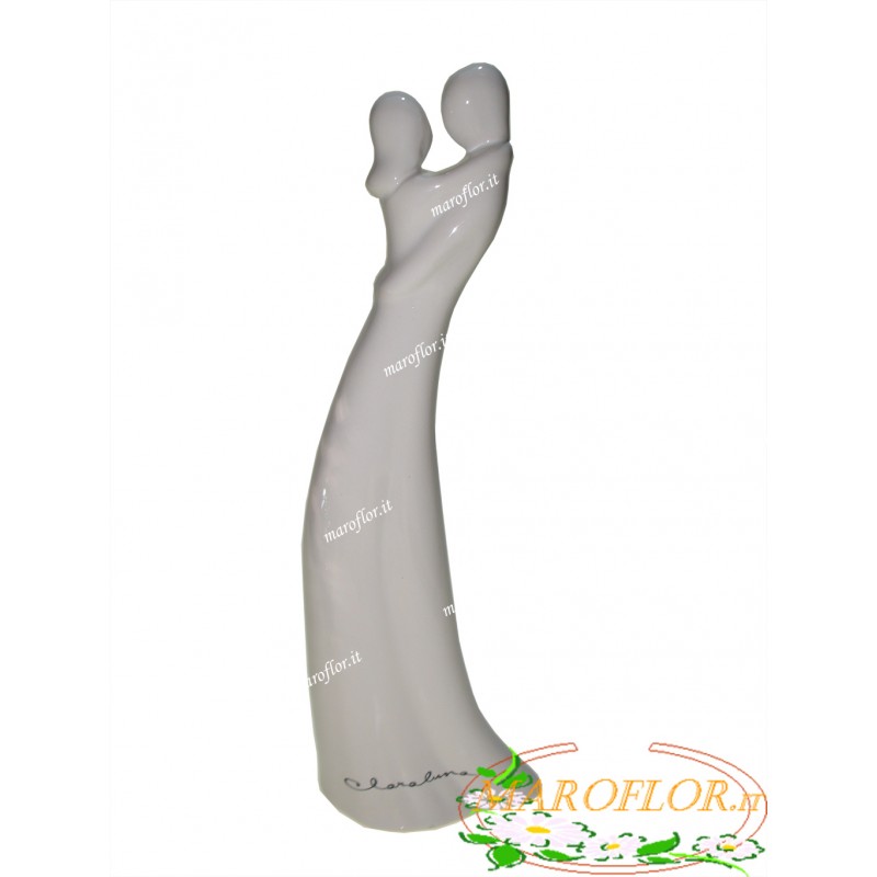 Bomboniere Claraluna 8970 linea Abbraccio 27cm in Porcellana