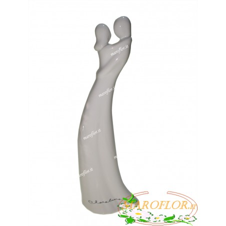 Bomboniere Claraluna 8970 linea Abbraccio 27cm in Porcellana