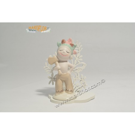Bomboniera Claraluna CL20956F Indiano con supporto Farfalla 10cm