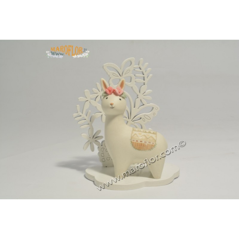 Bomboniera Claraluna CL20933F Alpaca  con supporto Farfalla 10cm x bimba
