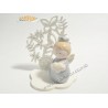 Bomboniera Claraluna CL20942F Angelo azzurro con supporto Farfalle 10cm